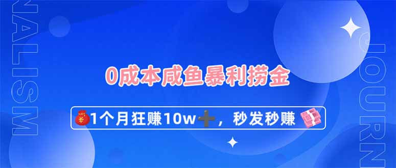 （14257期）0成本闲鱼暴利捞金，1个月狂赚10W+，秒发秒赚新玩法-财富群
