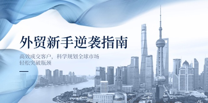 （14201期）外贸新手逆袭指南：高效成交客户，科学规划全球市场，轻松突破瓶颈-财富群