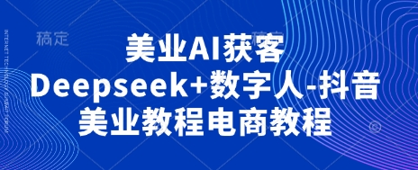 美业AI获客Deepseek+数字人-抖音美业教程电商教程-财富群