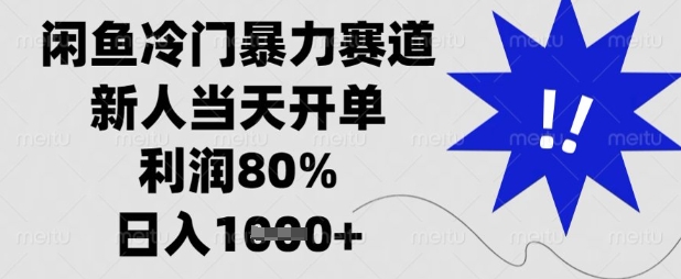 闲鱼冷门暴力赛道，新人当天开单，利润80%，日入数张【揭秘】-财富群