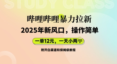 哔哩哔哩暴力拉新:2025年新风口,一单12元,一天数张(附开白渠道和保姆级教程)-财富群